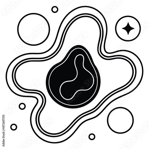Vector floral illustration design with a vintage swirl pattern