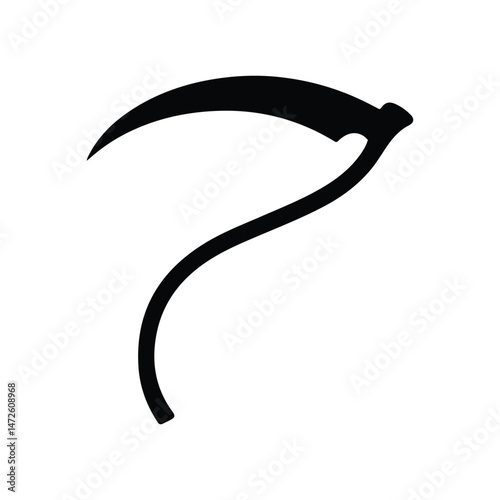 Scythe Silhouette  Icon Design Element vector on Isolated White Background
