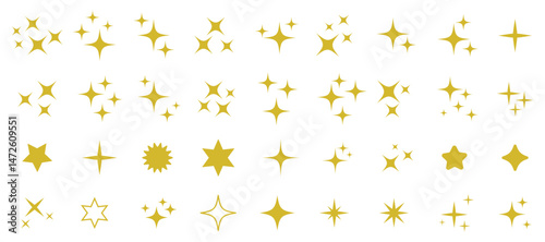 Star icons. Twinkling stars. Sparkles, shining burst. Christmas vector symbols isolated. Retro futuristic sparkle icons collection. collection of star icons in vector, shining icons, shiny, sparkling