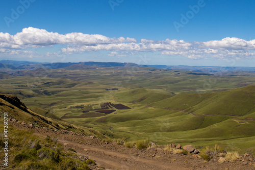 Naudes Nek Pass, Eastern Cape Highlands - lookout point at the top of the pass looking towards Maclear