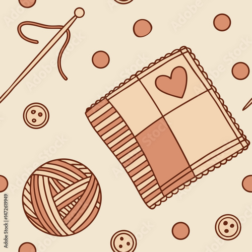 A seamless, repeating pattern with different things