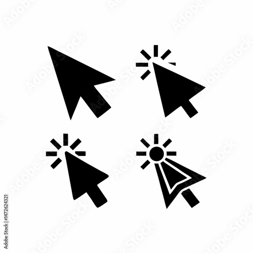 creative details Click cursor icon Vector Illustration