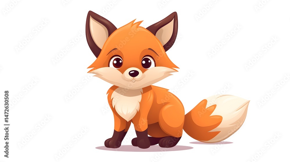 Obraz premium Professional Fox Design Cartoon Vector Illustration for Various Uses