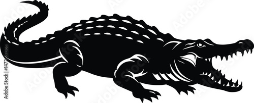 Powerful Alligator Vector Animal Illustration