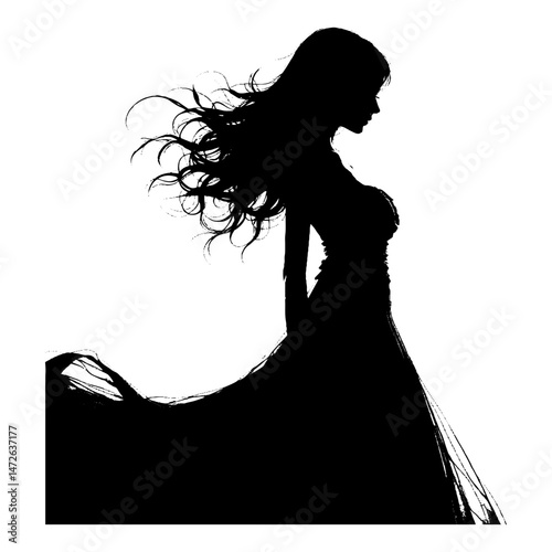 silhouette of a girl