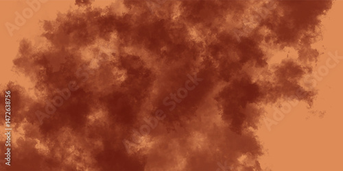 Blurred Background in Dark Red and Ochre Tones Suggesting Fog

