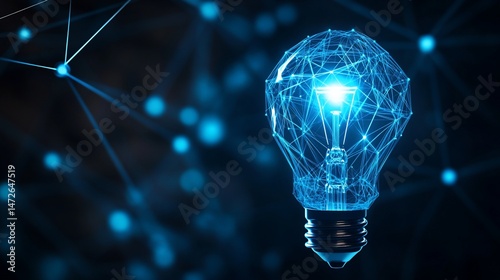 light bulb on dark background