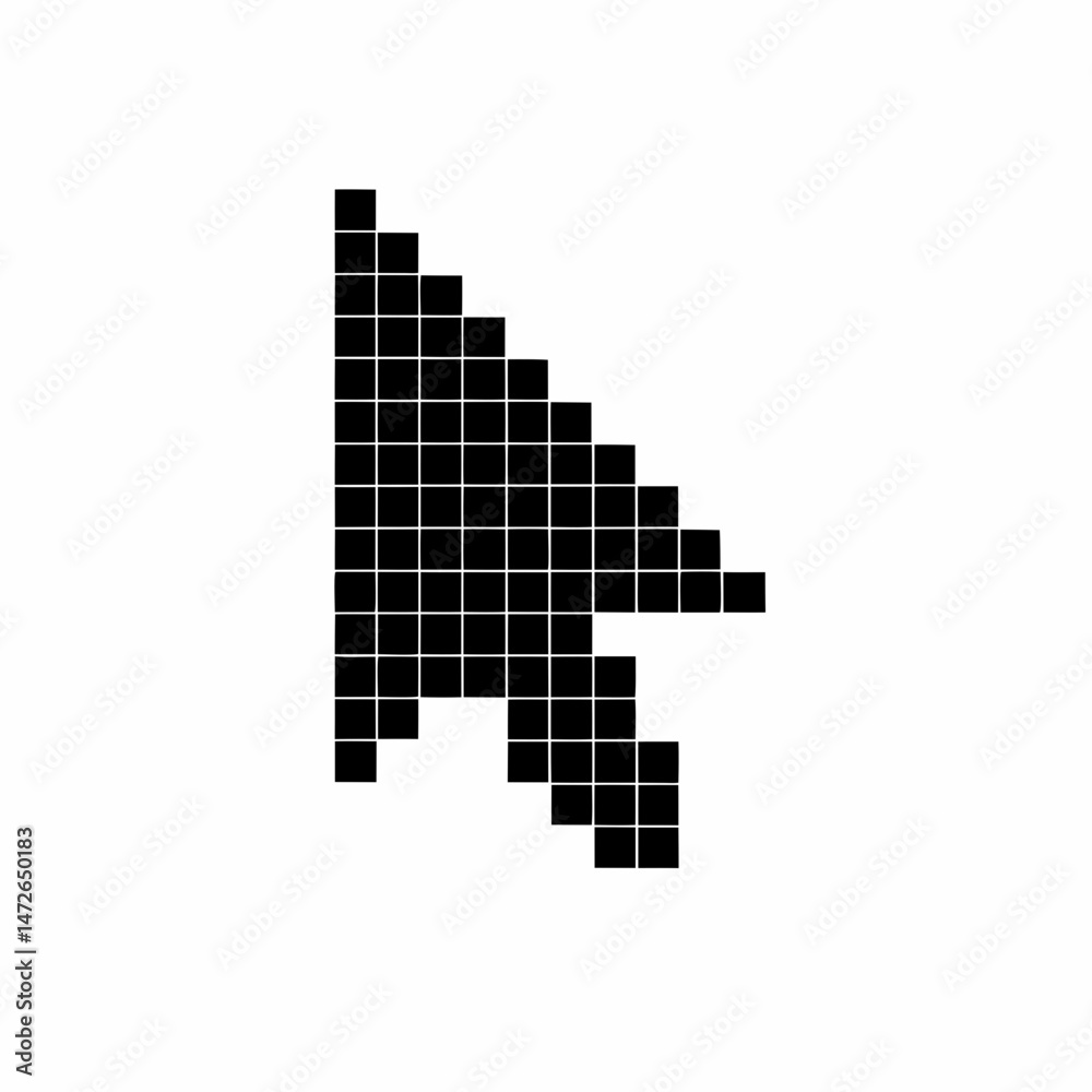 Obraz premium creative details Pixel mouse click cursor icon Vector Illustration