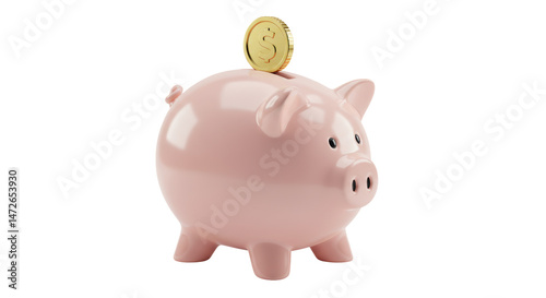 Isolated Piggy Bank