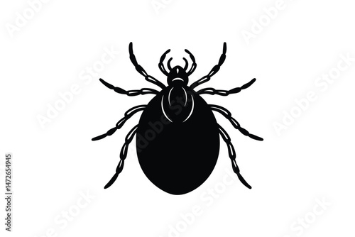 Silhouette art illustration of a tick.eps