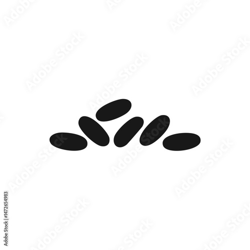 black and white stones vector silhutte