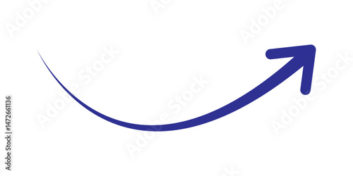 Curved arrow icon vector. Curved arrow. Blue curved arrow icon. Curved arrows set with directional icons. Arrow illustration pointing up. Black arrow graph chart moving up png file type