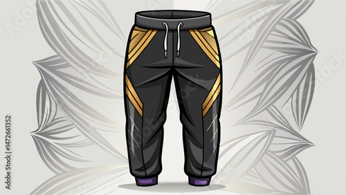 black Trouser pant mockup, . Trouser pant design for sportswear and sweat pants mockup. Blank joggers mockup. Very beautiful white background