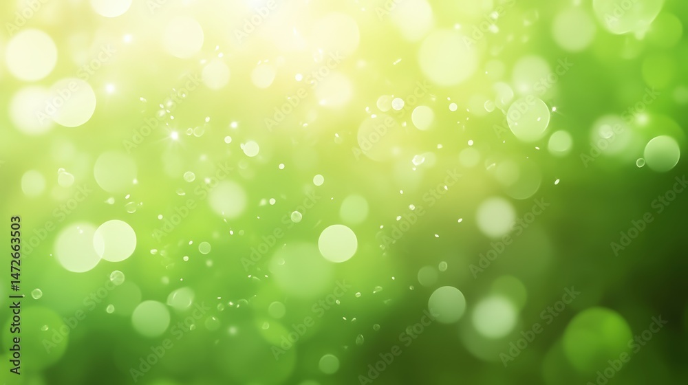 Vibrant green bokeh background with soft glowing light and blurred circular reflections creating an abstract, festive, and visually soothing atmosphere Vibrant green bokeh background with soft glowing light and blurred circular reflections creating an abstract, festive, and visually soothing atmosphere
