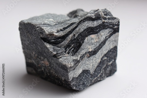 Gray Gneiss Sample from Karelia: A Metamorphic Stone Showcasing Earth's Geological Wonders