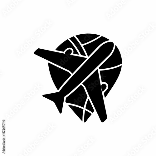 creative details Airplane route icon Vector Illustration