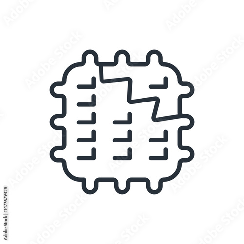 waffle  icons isolated on White Background. Flat style design