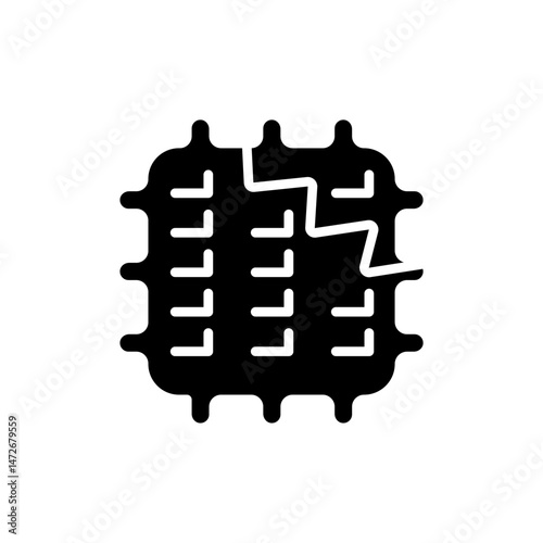 waffle  icons isolated on White Background. Flat style design
