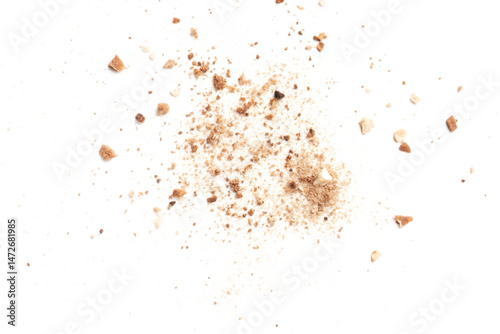 Crumbled Cookie Explosion on Black Background Food Photography