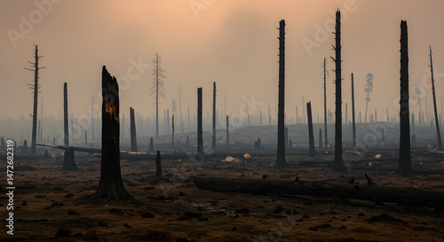Scorched Earth: Aftermath of a Forest Fire photo
