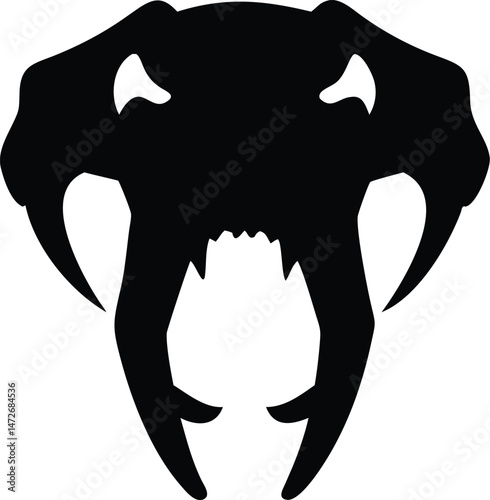 Sabertooth Skull Design – Gothic Bone Art with Dark Aesthetic