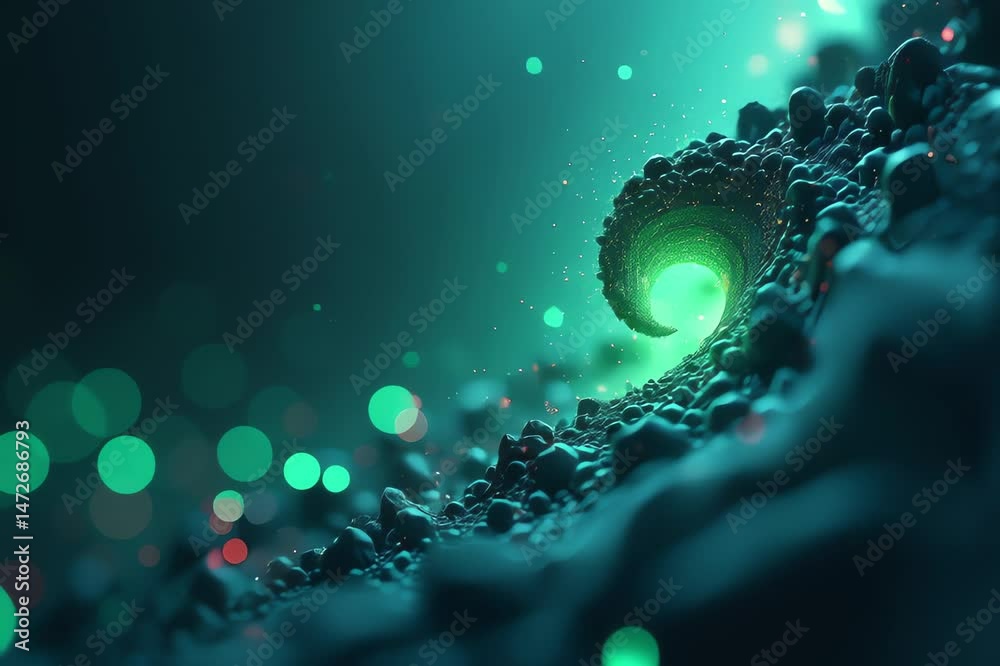 computer generated image spiral design dark