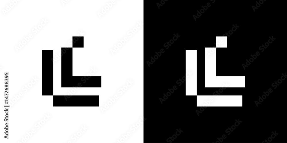 Obraz premium L letter simple logo design