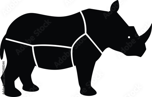 Rhino with Armor Plate Pattern – Strong and Bold Animal Design