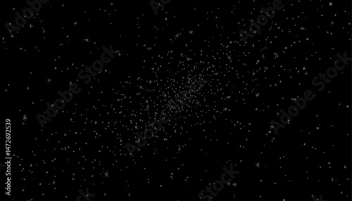 Starry Night Sky Vector � Milky Way Texture with Planets & Grungy Snowfall Effect