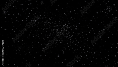 Starry Night Sky Vector � Milky Way Texture with Planets & Grungy Snowfall Effect