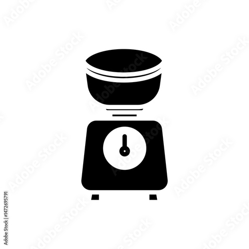 kitchen scale icons isolated on White Background. Flat style design