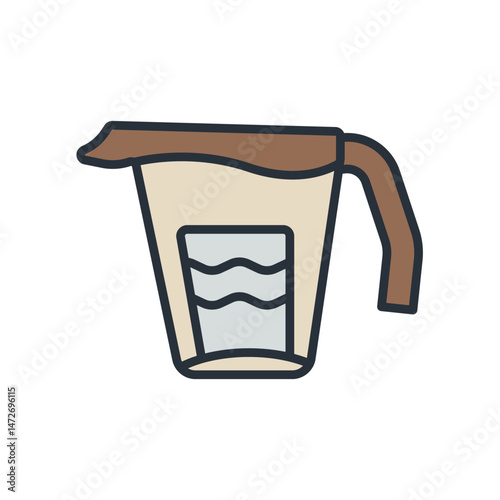 measuring cup icons isolated on White Background. Flat style design