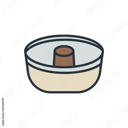 cake mold icons isolated on White Background. Flat style design