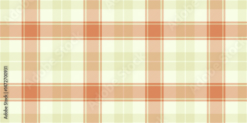 Subtle pastel plaid pattern in peach and pale green. Ideal for textile design, website backgrounds, or stationery.  Evokes feelings of warmth, calmness, and rustic charm.
