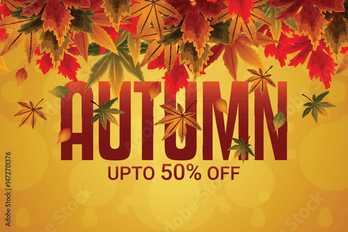 Autumn background with fallen leaves