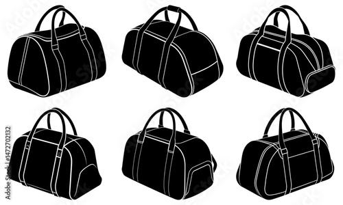 Sports Accessories silhouSports Bag silhouette vectorette vector