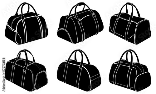 Sports Accessories silhouSports Bag silhouette vectorette vector