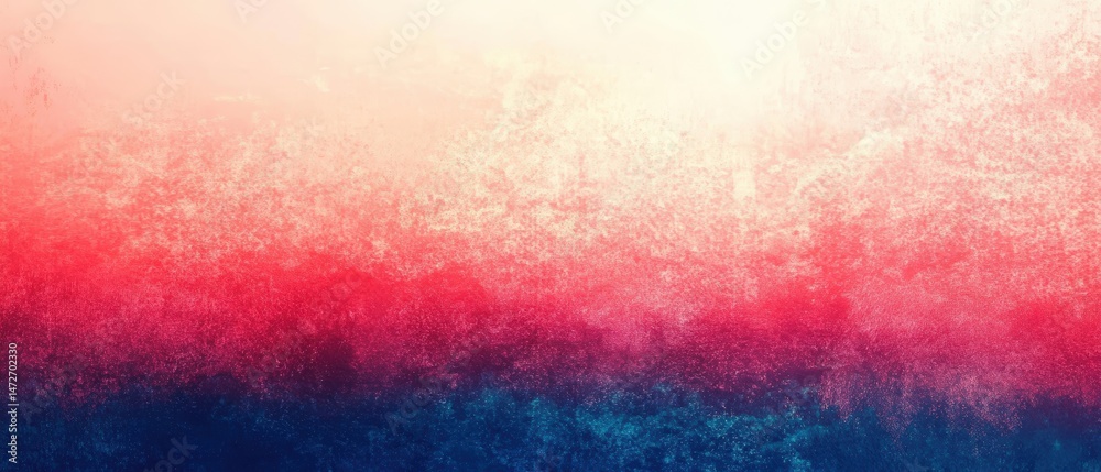 Fototapeta premium Abstract textured background featu a vibrant gradient blend of red pink and blue colors with a gritty, distressed appearance perfect for design projects