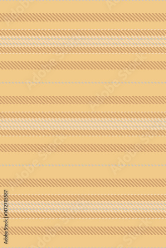 Pectangle background seamless texture, classical fabric pattern lines. Bosy stripe textile vertical vector in amber and orange colors.