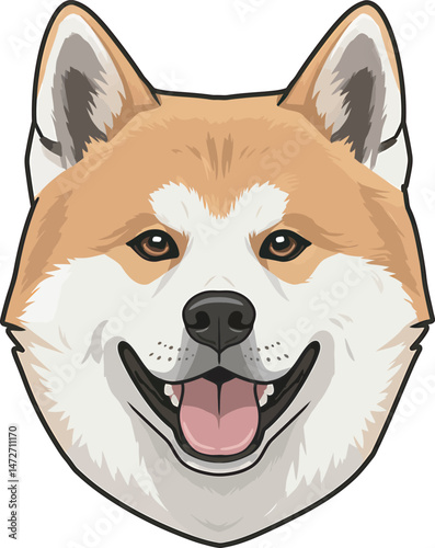 Akita Dog breed vector