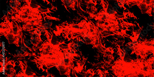 Dark seamless pattern red background marble wall texture for design. Red smoke on black realistic cloudscape atmosphere. Fiery Red Abstract Background with Black Accents. Watercolor red grunge