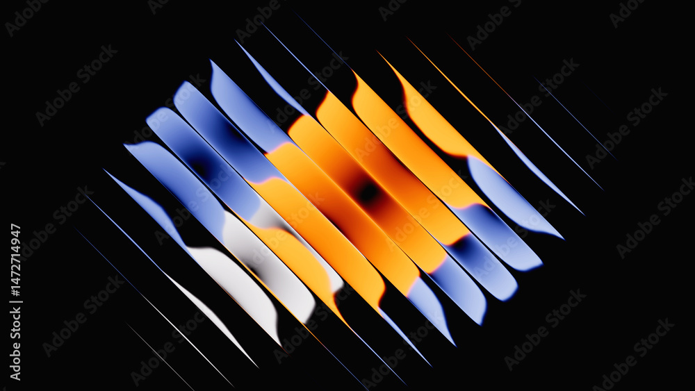 3d rendering of ribbed glass effect. Abstract background 3d rendering of ribbed glass effect. Abstract background