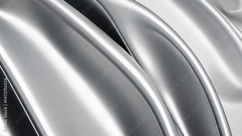 Fluid Silver Abstract Background Animation with Gentle Waves and Subtle Reflections Fluid Silver Abstract Background Animation with Gentle Waves and Subtle Reflections