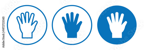 raised fists icon. raised hand icon.