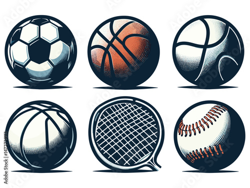 Sports Balls Vector Icon Pack 