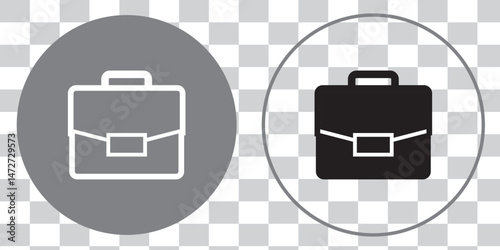 Briefcase icon set. suitcase icon. luggage symbol icon eps 10