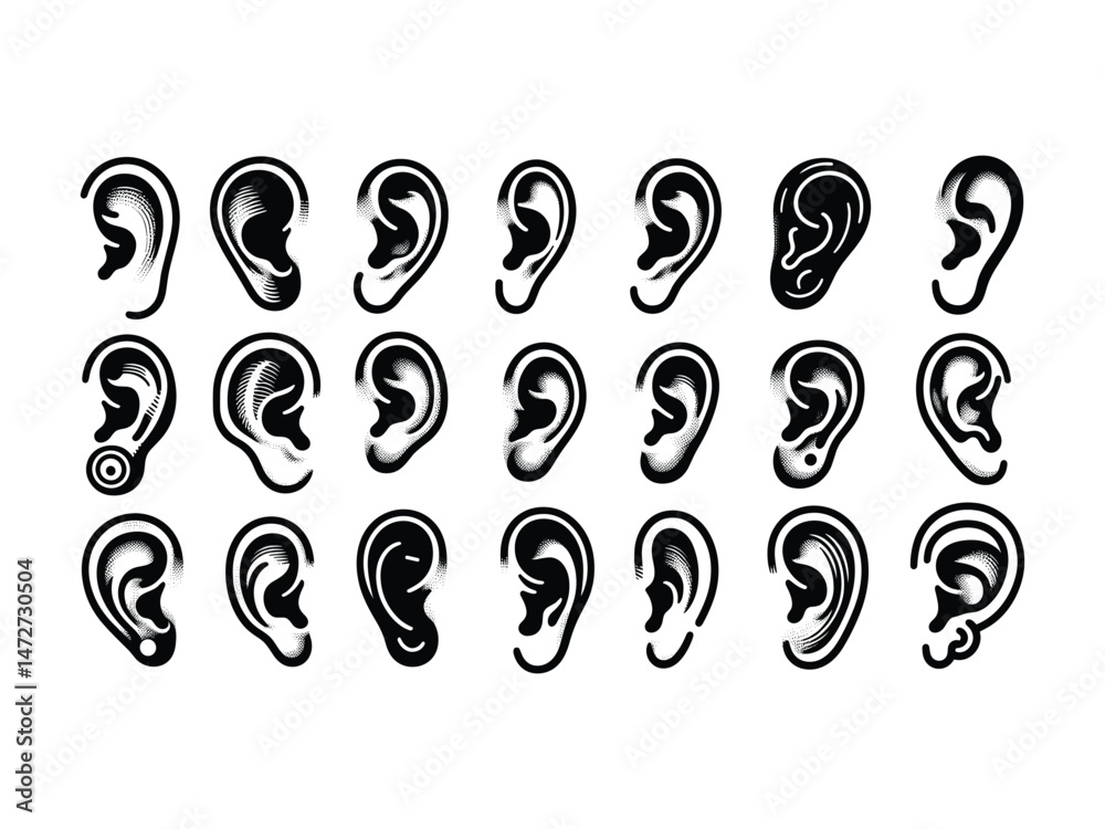 Ears Vector Icon Pack Ears Vector Icon Pack