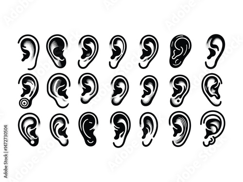 Ears Vector Icon Pack 