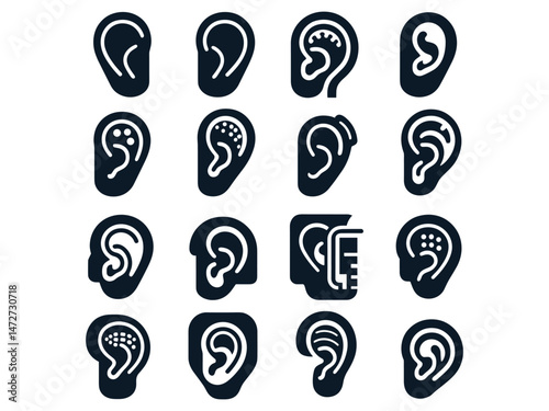 Ears Vector Icon Pack 