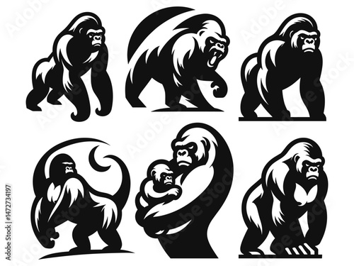 Gorilla Vector Icon Pack 